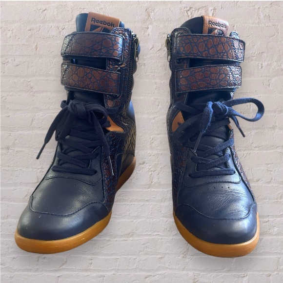 Reebok Alicia Keys High Top Wedge Sneakers - Women's Size 6.5 - Blue - Picture 4 of 12